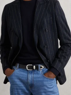 Noir - Ceinture western en cuir Reiss Jonny