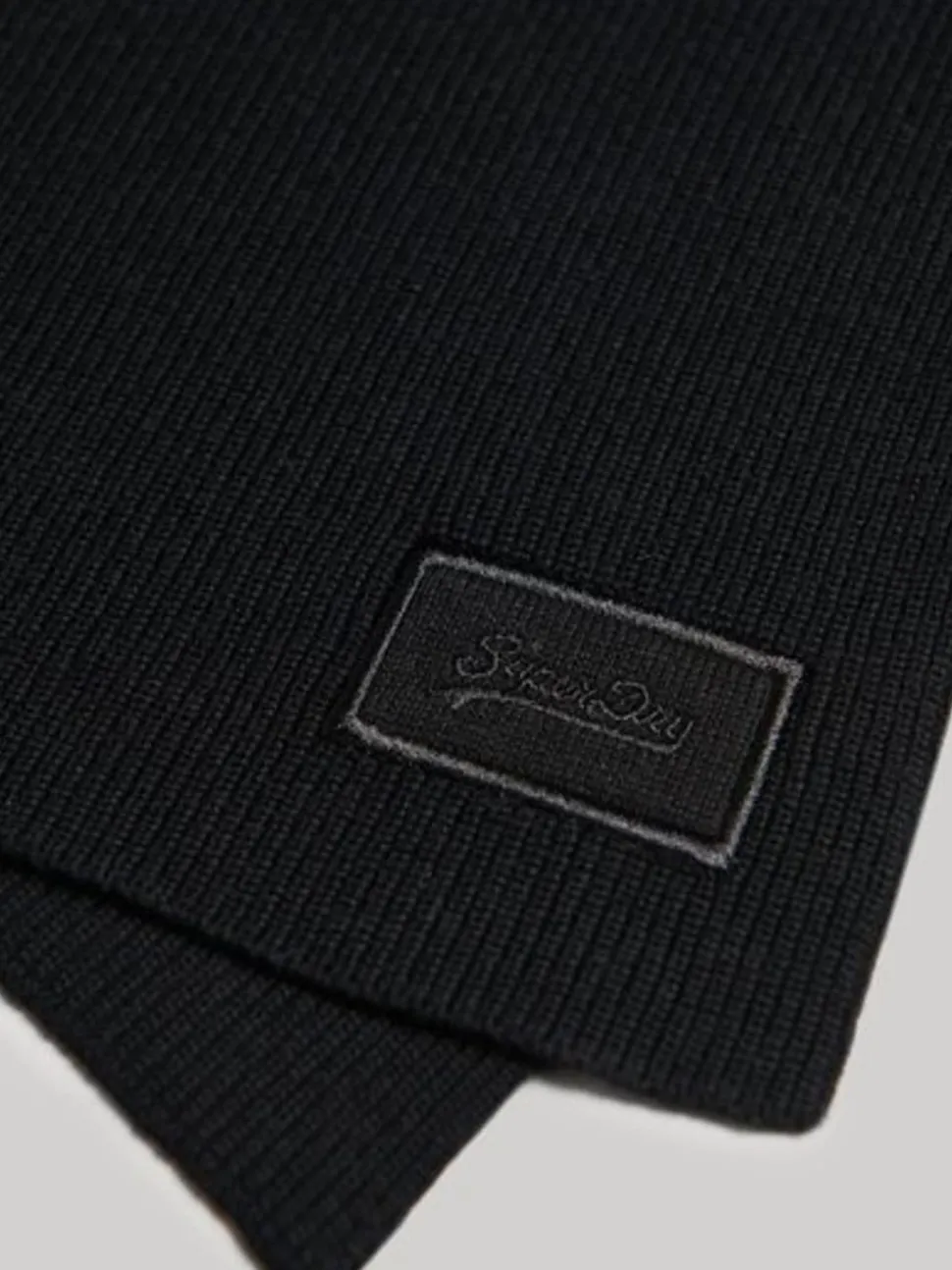 Noir - Écharpe Superdry en maille à logo