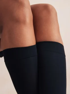 Noir - Chaussettes à hauteur de genou 60 Denier 3 Paquet