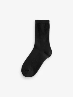Noir - Chaussettes de cheville en laine mérinos thermale 2 Pack avec Cashmere