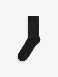 Noir - Chaussettes de sport à semelles coussinées 3 Pack avec soutien de la voûte plantaire