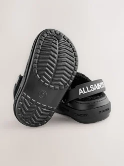 Noir - chaussons de sabots smALLSAINTS imprimés doublés de peau de mouton