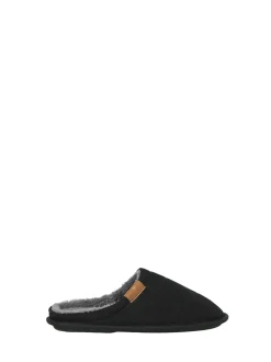 Noir - Chaussons mules Jack & Jones en velours côtelé