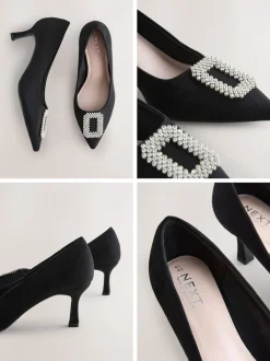 Noir - Chaussures à talons pointus Forever Comfort avec bijoux