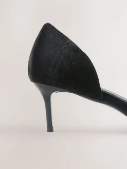 Noir - Chaussures à talons en deux parties avec nœud en velours Forever Comfort®