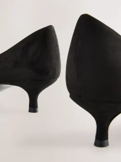 Noir - Chaussures à talons Kitten heel à bout pointu