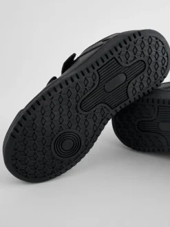 Noir - Chaussures d’école à 3 lanières à Fermeture par contact