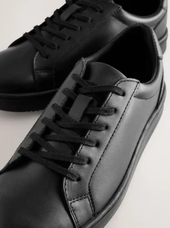 Noir - Chaussures d’école à lacets en cuir