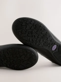 Noir - Chaussures d’école de ballerine en cuir