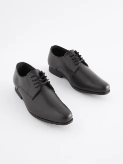 Noir - Chaussures en cuir pour l’école Dentelle up