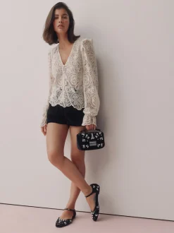 Noir - Chaussures Forever Comfort® en velours avec ornements à bout fermé