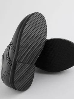 Noir - Chaussures élégantes en cuir style Brogue