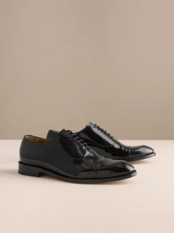 Noir - Chaussures Oxford à embout en cuir