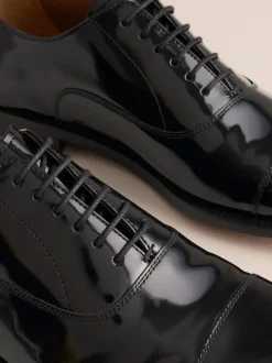 Noir - Chaussures Oxford à embout en cuir