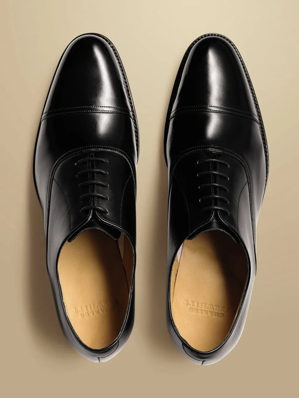 Noir - Chaussures Oxford Charles Tyrwhitt en cuir