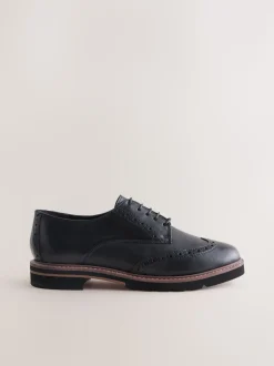 Noir - Chaussures richelieu Forever Comfort® en cuir à lacets et semelles épaisses