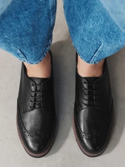 Noir - Chaussures richelieu Forever Comfort® en cuir à lacets et semelles épaisses