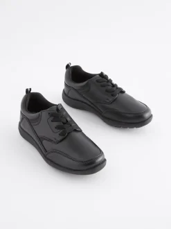Noir - Chaussures School en cuir à lacets