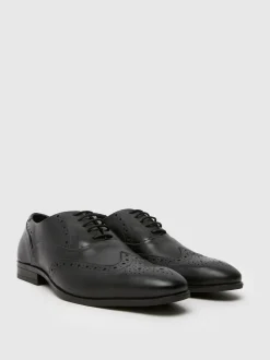 Noir - Chaussures Schuh Row en cuir Brogue