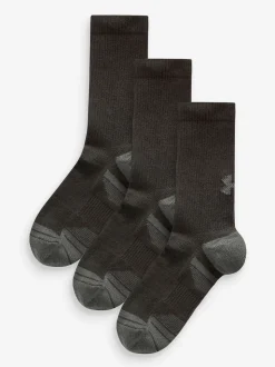 Noir - Col rond - Lot de 3 chaussettes Under Armour Performance Tech