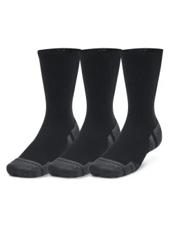 Noir - Col rond - Lot de 3 chaussettes Under Armour Performance Tech