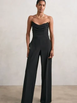 Noir - Combinaison ample structurée sans bretelles Reiss Ayla