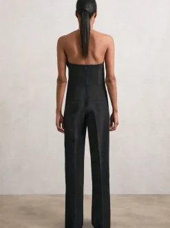 Noir - Combinaison ample structurée sans bretelles Reiss Ayla