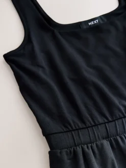 Noir - Combinaison en jersey