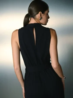 Noir - Combinaison Occasion en jersey sans manches à col bénitier