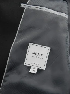 Noir - Coupe ajustée Flannel Costume Veste