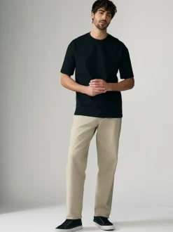 Noir - Coupe ample - T-shirt épais 3 Pack