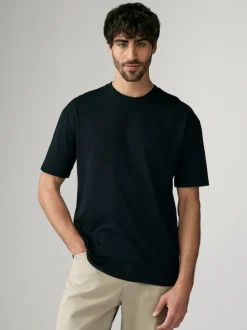 Noir - Coupe ample - T-shirt épais 3 Pack