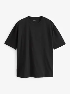 Noir - Coupe ample - T-shirt Essential Col rond en coton