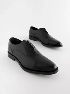 Noir - Coupe classique - Chaussures Oxford à bout en cuir