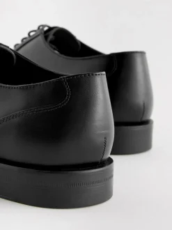 Noir - Coupe classique - Chaussures Oxford à bout en cuir