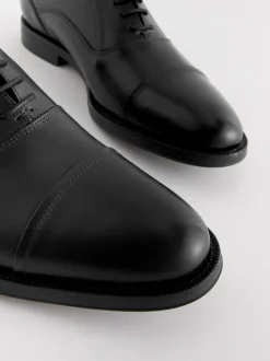 Noir - Coupe classique - Chaussures Oxford à bout en cuir