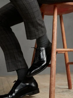 Noir - Coupe classique - Chaussures avec bout Oxford semelle en cuir Signature