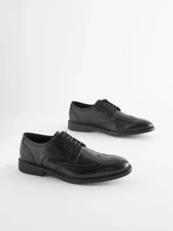 Noir - Coupe classique - Chaussures Richelieu derby en cuir