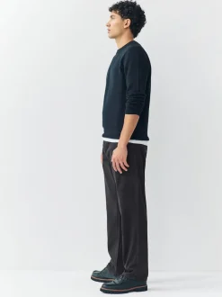 Noir - Coupe fuselée régulière - Pantalon chino stretch
