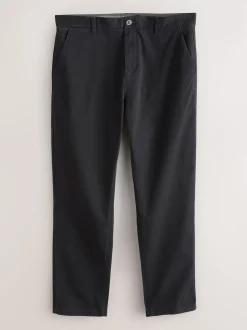 Noir - Coupe fuselée régulière - Pantalon chino stretch