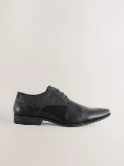 Noir - Coupe large - Chaussures Derby à lacets