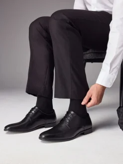 Noir - Coupe large - Derbys en cuir classiques