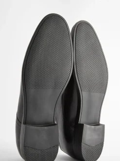 Noir - Coupe large - Derbys en cuir classiques