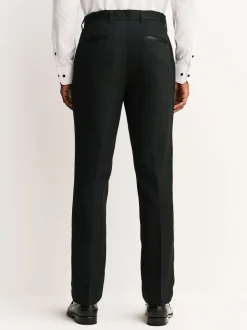 Noir - Coupe sur mesure - Pantalon de smoking texturé avec détail de ruban adhésif