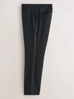 Noir - Coupe sur mesure - Pantalon de smoking texturé avec détail de ruban adhésif
