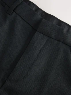 Noir - Coupe sur mesure - Pantalon de smoking texturé avec détail de ruban adhésif