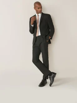 Noir - Coupe sur mesure - Veste de costume à deux boutons