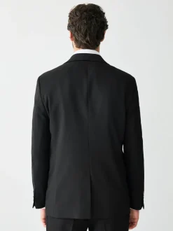 Noir - Coupe sur mesure - Veste de costume texturée