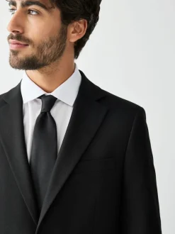 Noir - Coupe sur mesure - Veste de costume texturée