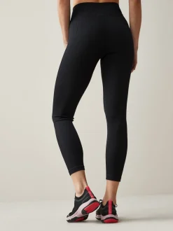 Noir - Côtelé sans couture Taille haute Leggings